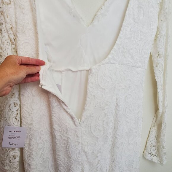 Lulus Way to Be Loved White Lace Long Sleeve Maxi Dress - Picture 10 of 12